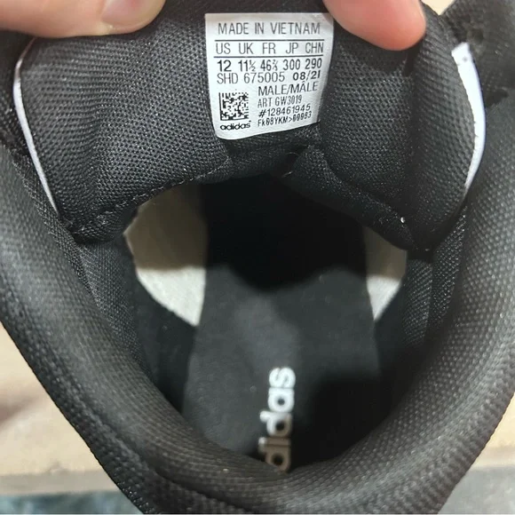 Adidas Mens | White & Black | Mid Hoops 2.0 GW3019 Athletic Men’s Shoes Size 12 - Picture 6 of 6